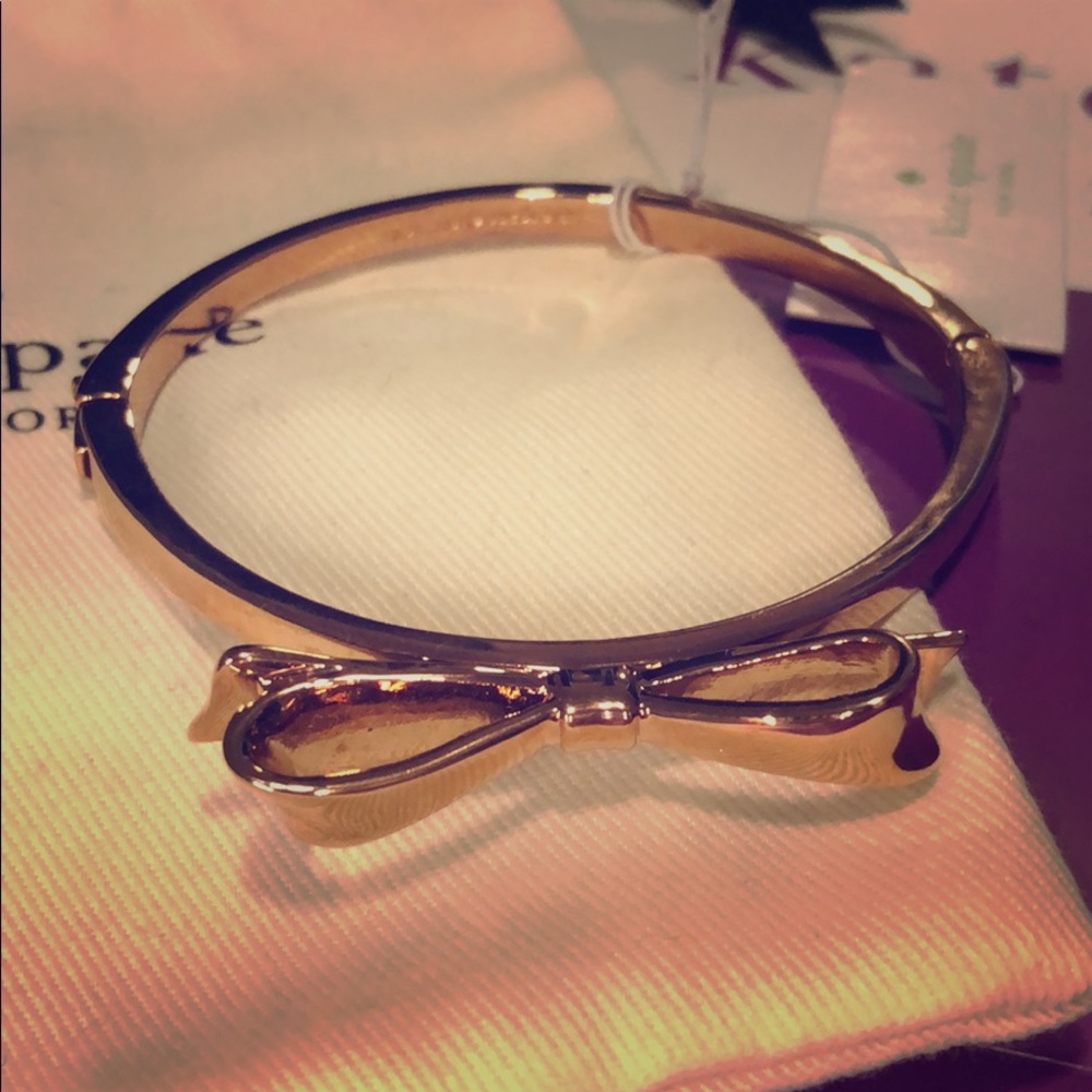 Kate spade rose gold bow bracelet! New with tags!
